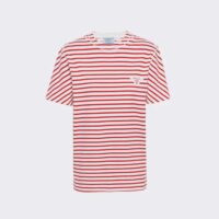 Prada Women Printed Interlock T-shirt-Red (1)