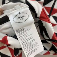 Prada Women Printed Jersey Hoodie-Red (1)