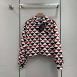 Prada Women Printed Jersey Hoodie-Red – Image 2