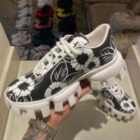 Prada Women Printed Nylon Sneakers-Black (1)