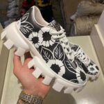 Prada Women Printed Nylon Sneakers-Black - Image 6