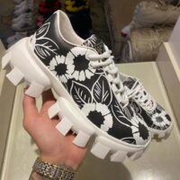 Prada Women Printed Nylon Sneakers-Black (1)