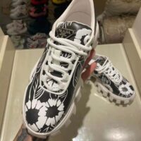 Prada Women Printed Nylon Sneakers-Black (1)