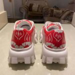 Prada Women Printed Nylon Sneakers-Red - Imagen 9