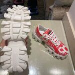 Prada Women Printed Nylon Sneakers-Red - Imagen 10