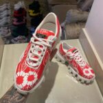 Prada Women Printed Nylon Sneakers-Red - Imagen 6