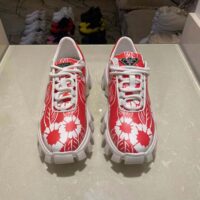 Prada Women Printed Nylon Sneakers-Red (1)