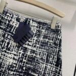 Prada Women Printed Tweed Miniskirt-Black – Image 4