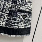 Prada Women Printed Tweed Miniskirt-Black – Image 5