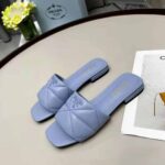 Prada Women Quilted Nappa Leather Sabots-Blue - Imagen 3