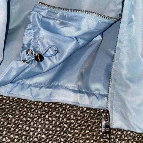 Prada Women Re-Nylon Cropped Jacket-Blue (5)