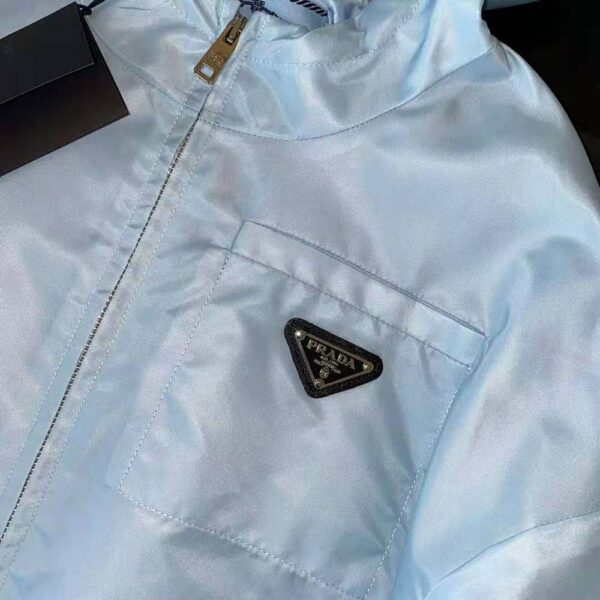 Prada Women Re-Nylon Cropped Jacket-Blue (9)