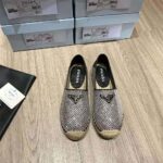 Prada Women Satin Espadrilles with Crystals-Black – Bild 3