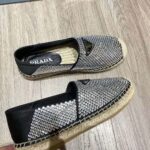 Prada Women Satin Espadrilles with Crystals-Black – Bild 7