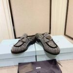 Prada Women Satin Mules with Crystals in 40mm Heel Height-Black – Bild 3