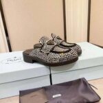 Prada Women Satin Mules with Crystals in 40mm Heel Height-Black – Bild 5