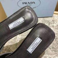 Prada Women Satin Slides with Crystals-Black (1)