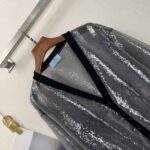 Prada Women Sequin-Embroidered Tulle Cardigan-Black – Bild 5