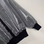 Prada Women Sequin-Embroidered Tulle Cardigan-Black – Bild 9