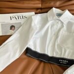 Prada Women Stretch Poplin Shirt with a Hybrid Design Reinvents - immagine 5