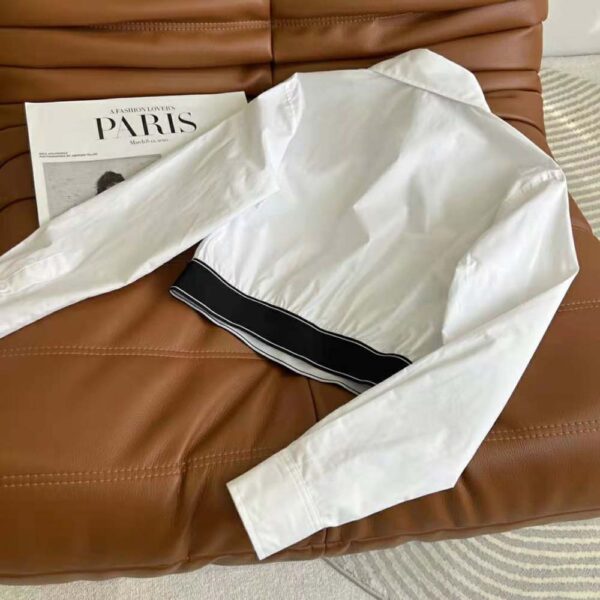 Prada Women Stretch Poplin Shirt with a Hybrid Design Reinvents (6)