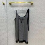 Prada Women Studded Chiffon Dress with a Fluid Silhouette – Bild 2