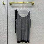 Prada Women Studded Chiffon Dress with a Fluid Silhouette – Bild 3