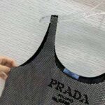 Prada Women Studded Chiffon Dress with a Fluid Silhouette – Bild 6