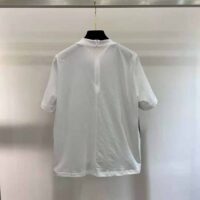 Prada Women Studded Chiffon and Jersey T-shirt-White (1)
