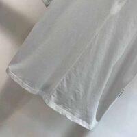 Prada Women Studded Chiffon and Jersey T-shirt-White (1)