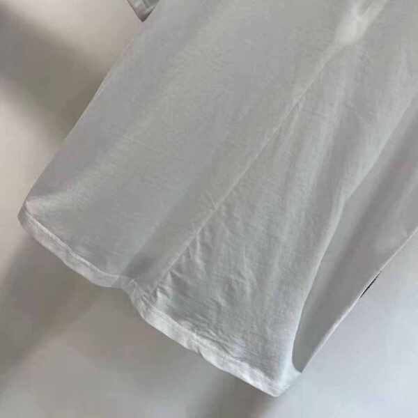 Prada Women Studded Chiffon and Jersey T-shirt-White (7)