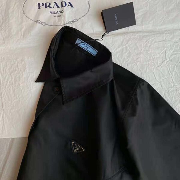 Prada Women Technical Silk Shirt-Black (10)
