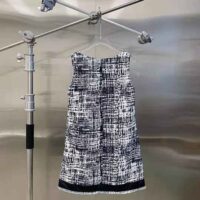 Prada Women Tweed Dress with a Sleek Contemporary Silhouette and Innovative Re-Nylon (1)