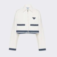 Prada Women Typical Selvedge Denim Jacket-White (1)