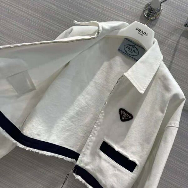 Prada Women Typical Selvedge Denim Jacket-White (10)