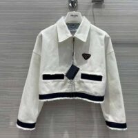 Prada Women Typical Selvedge Denim Jacket-White (1)