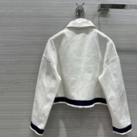 Prada Women Typical Selvedge Denim Jacket-White (1)