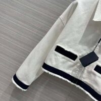 Prada Women Typical Selvedge Denim Jacket-White (1)