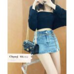 Chanel Women CC 2.55 Handbag Calfskin Strass Glass Pearls Gold Silver Tone Black - Bild 12