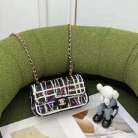 Chanel Women CC Classic Handbag Embroidered Satin Sequins Gold-Tone Metal (2)