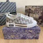 Dior Men B23 Low-Top Sneaker White and Black Dior Oblique Canvas - Imagen 3