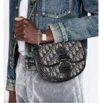 Dior Unisex CD Gallop Messenger Bag Beige Black Oblique Jacquard Grained Calfskin - Bild 11