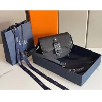 Dior Unisex CD Gallop Messenger Bag Black Grained Calfskin Interior Embossed Signature (2)