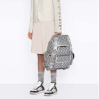 Dior Unisex CD Hit The Road Backpack Dior Gray CD Diamond Canvas (10)