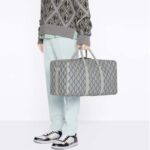 Dior Unisex CD Lingot 50 Duffle Bag Gray CD Diamond Canvas - Imagen 12