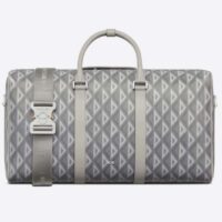 Dior Unisex CD Lingot 50 Duffle Bag Gray CD Diamond Canvas (3)