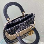 Dior Unisex CD Mini Lady Dior Bag Natural Wicker Blue Dior Oblique Jacquard - Imagen 6
