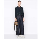 Dior Unisex CD Mini Lady Dior Bag Natural Wicker Blue Dior Oblique Jacquard - Imagen 11