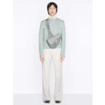 Dior Unisex CD Saddle Bag Gray CD Diamond Canvas Smooth Calfskin - immagine 12