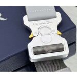 Dior Unisex CD Saddle Bag Gray CD Diamond Canvas Smooth Calfskin - immagine 9